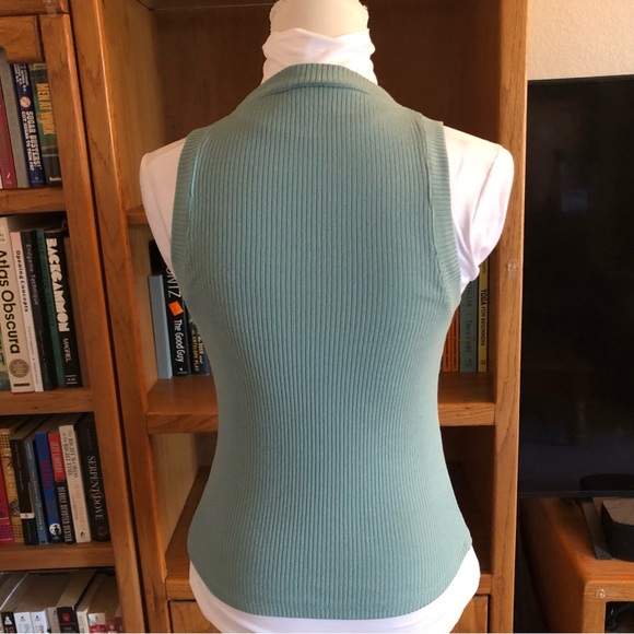 EUC American Eagle Outfitters Mint Ribbed Tank Top - Picture 3 of 4